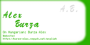 alex burza business card